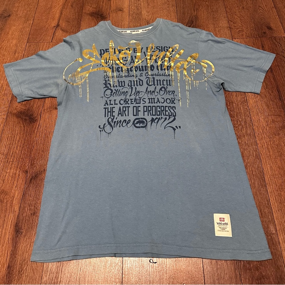 Vintage Y2K Ecko Unltd Gothic Graffiti T Shirt